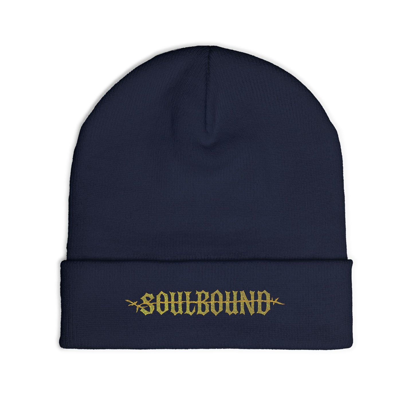 Soulbound Embroidered Knit Beanie | Cozy Winter Hat, Stylish Gift, Casual Accessory, Unisex Beanie, Fall Fashion
