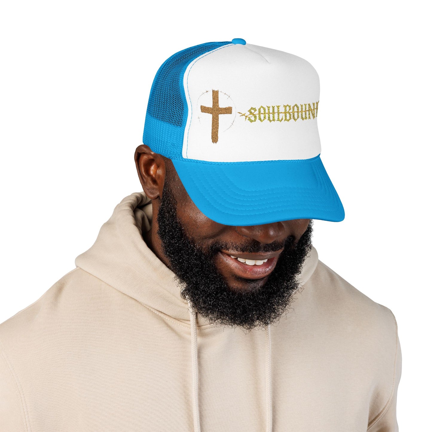 Soulbound Foam Trucker Hat, Faith Hat, Religious Hat, Embroidered Cap, Christian Headwear, Outdoor Hat