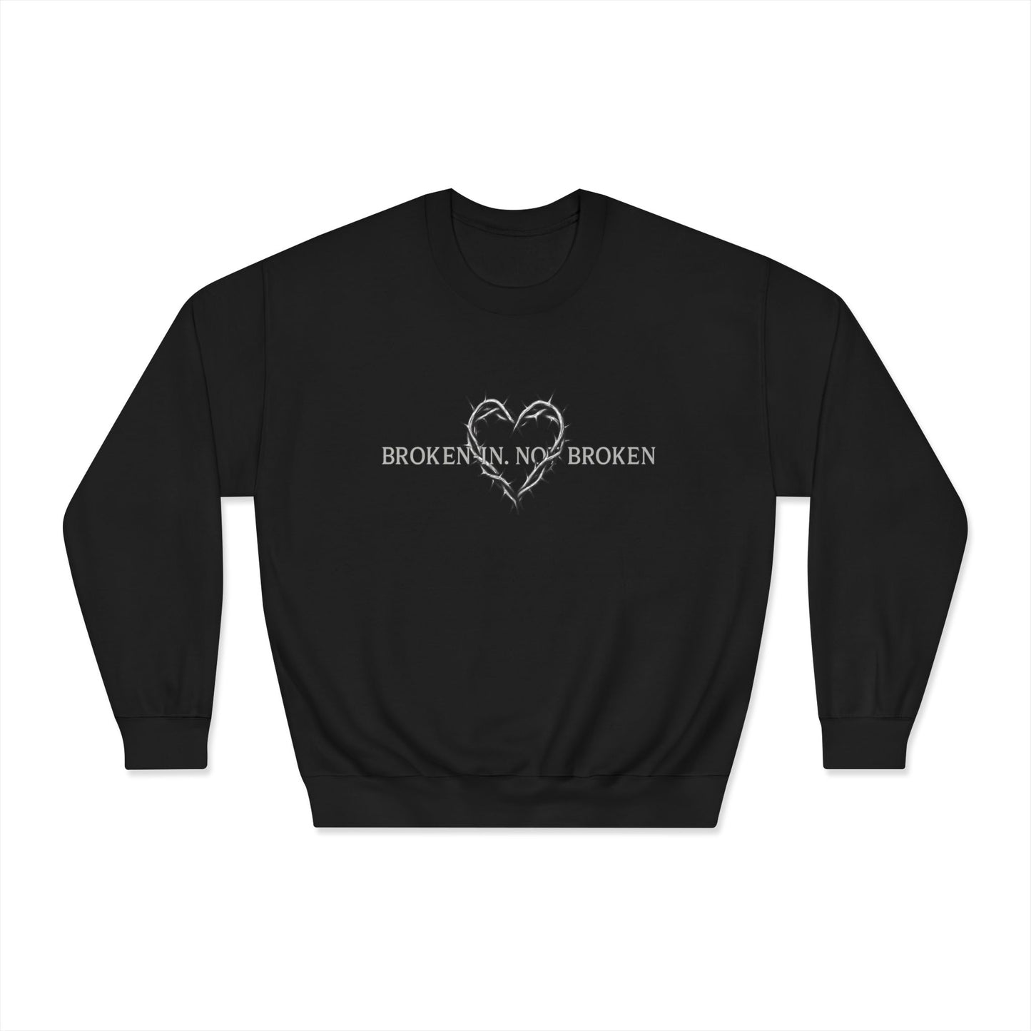 Broken Heart Sweatshirt, Cozy Crewneck, Unisex Fashion, Gift for Him/Her, Fall Winter Essential, Motivational Apparel, Casual Wear
