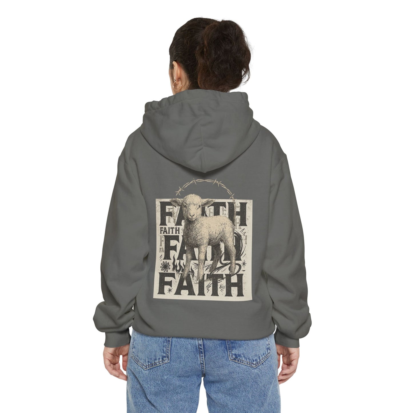 Faith-Themed Unisex Hoodie, Cozy Faith Hoodie, Inspirational Apparel, Dog Lover Gift, Casual Faith Sweatshirt