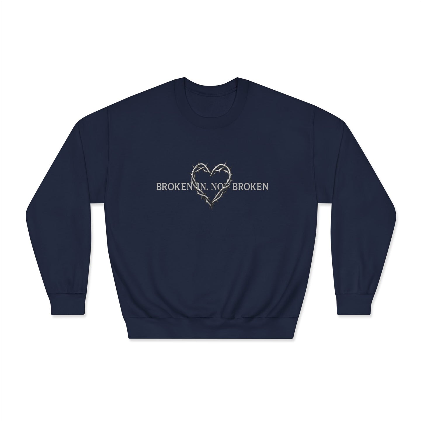 Broken Heart Sweatshirt, Cozy Crewneck, Unisex Fashion, Gift for Him/Her, Fall Winter Essential, Motivational Apparel, Casual Wear