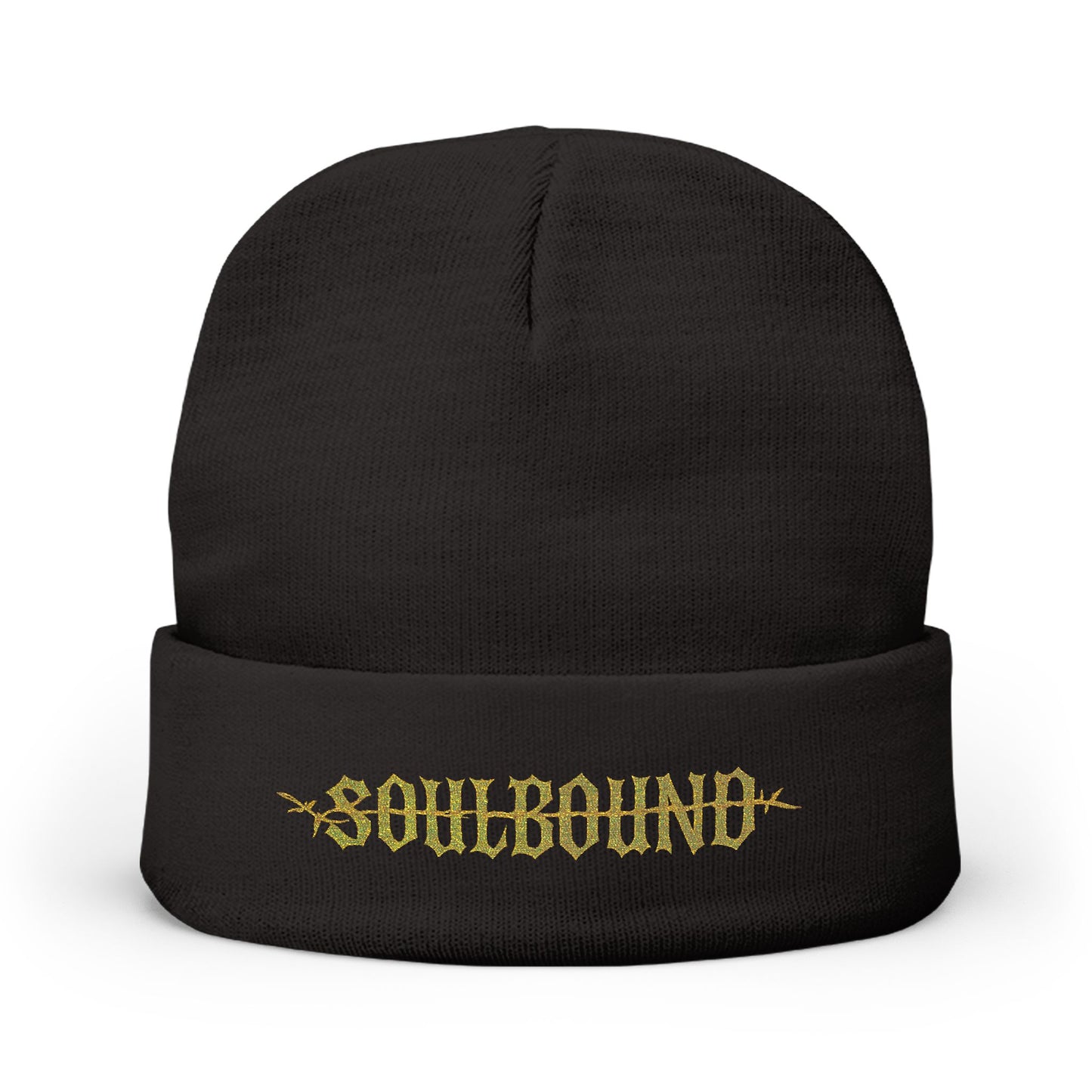 Soulbound Embroidered Knit Beanie | Cozy Winter Hat, Stylish Gift, Casual Accessory, Unisex Beanie, Fall Fashion