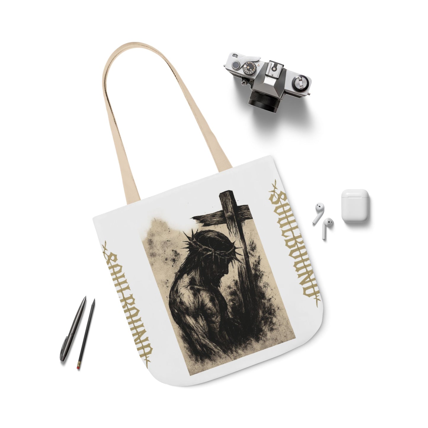 Soulbound Canvas Tote Bag, Artistic Reusable Shopper, Eco-Friendly Gift, Bohemian Beach Bag, Unique Carryall, Everyday Use