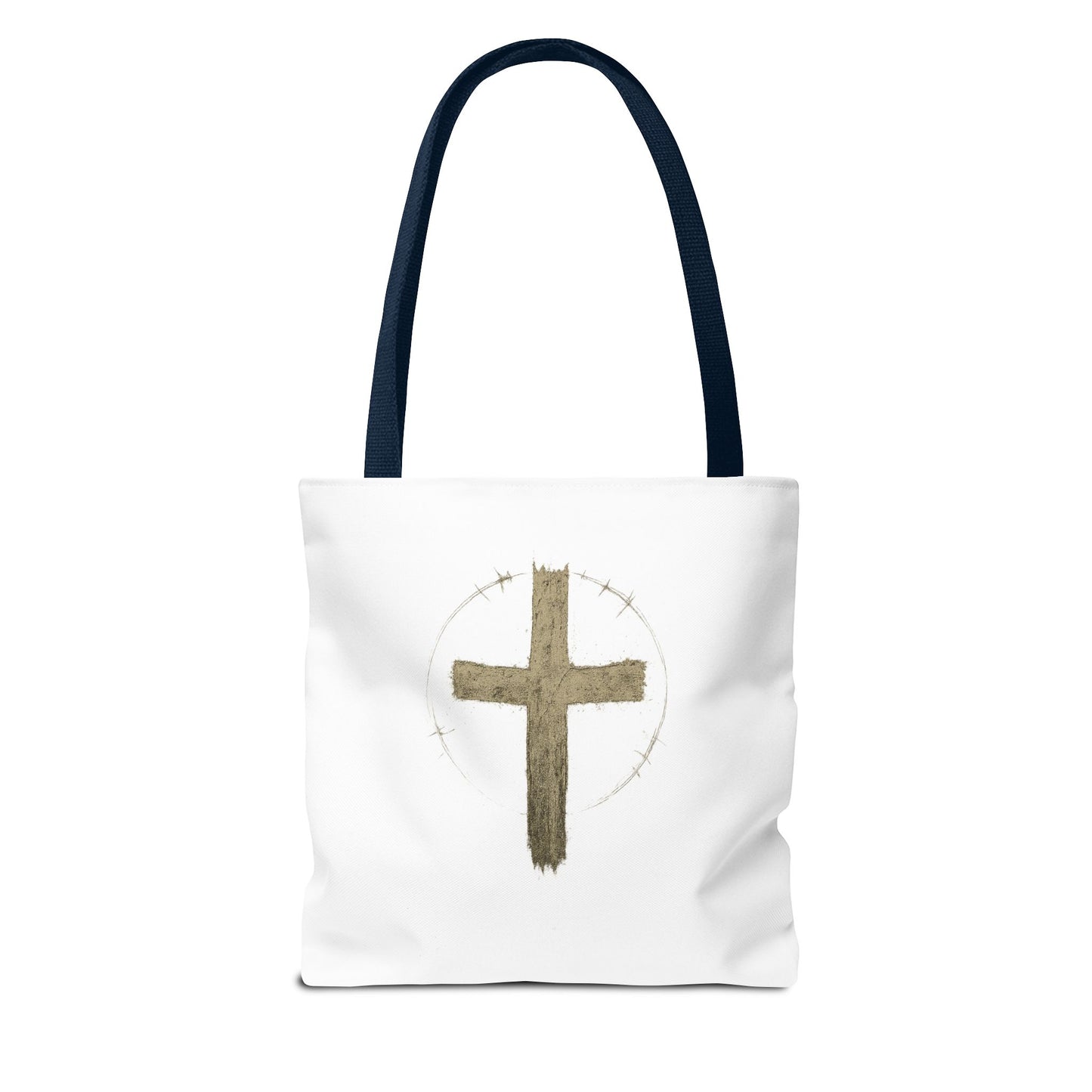Religious Tote Bag with Sheep Design, Christian Tote, Cross Print Bag, Faith-Inspired Carryall, Unique Church Bag, Spiritual Gift