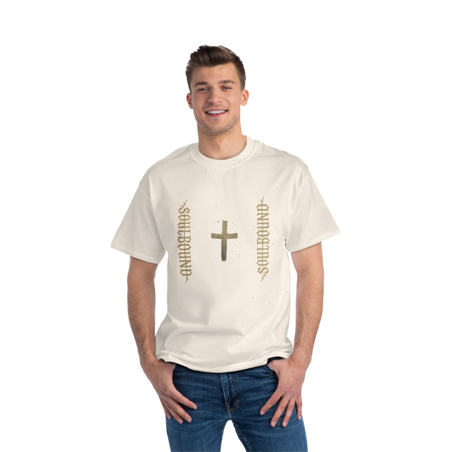 Soulbound Cross Graphic Tee, Faith Shirt for Believers, Christian Apparel, Casual Wear, Spiritual Gifts