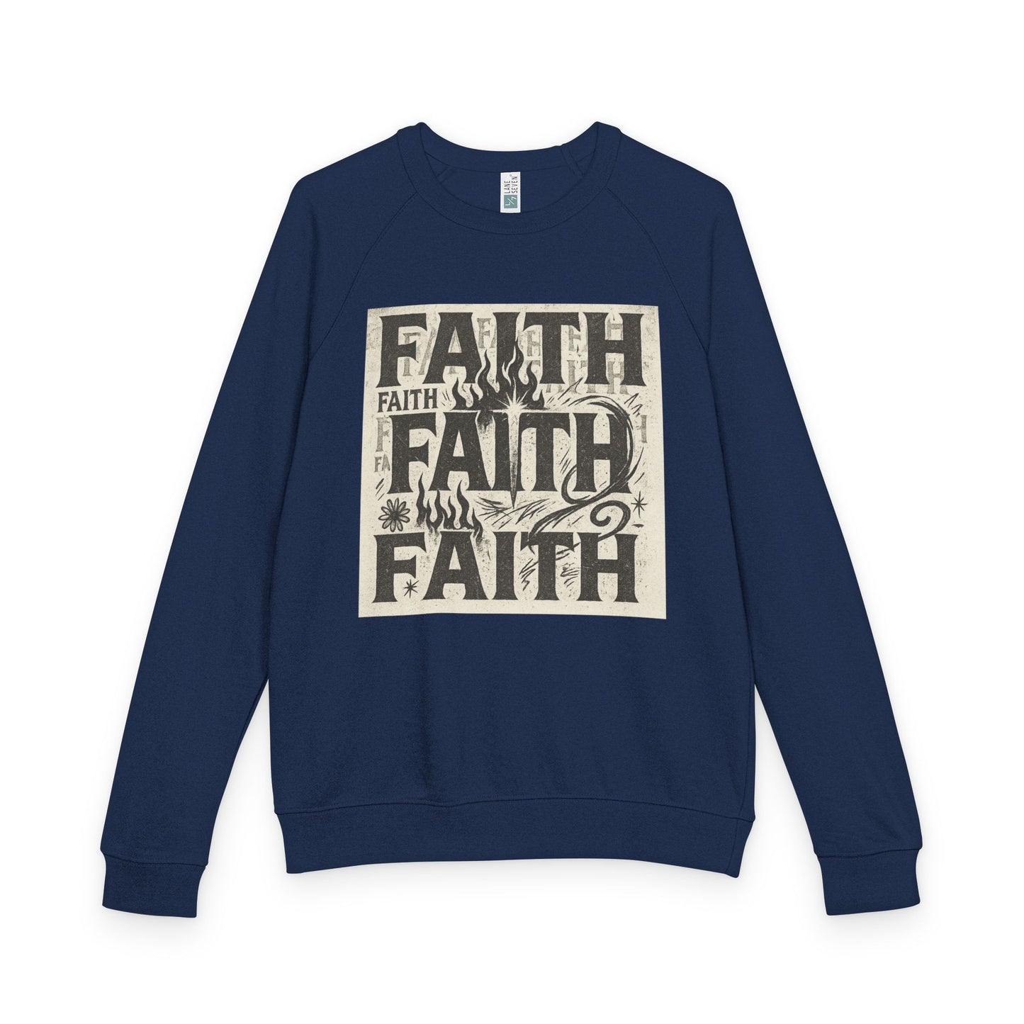 Faith Inspired Unisex Raglan Crewneck, Cozy Sweatshirt, Inspirational Gift, Christian Apparel, Everyday Comfort, Trendy Casual Wear