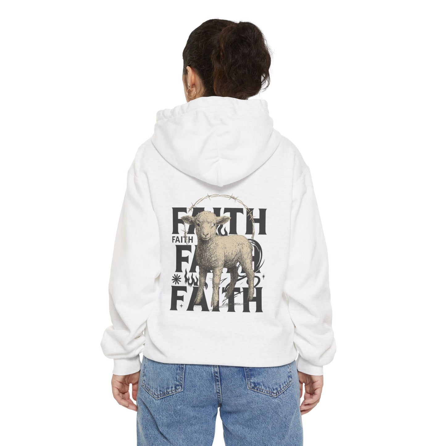 Faith-Themed Unisex Hoodie, Cozy Faith Hoodie, Inspirational Apparel, Dog Lover Gift, Casual Faith Sweatshirt