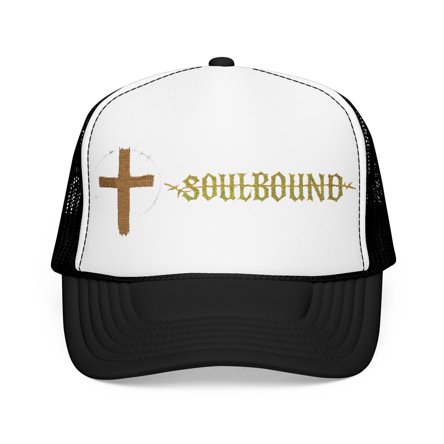 Soulbound Foam Trucker Hat, Faith Hat, Religious Hat, Embroidered Cap, Christian Headwear, Outdoor Hat