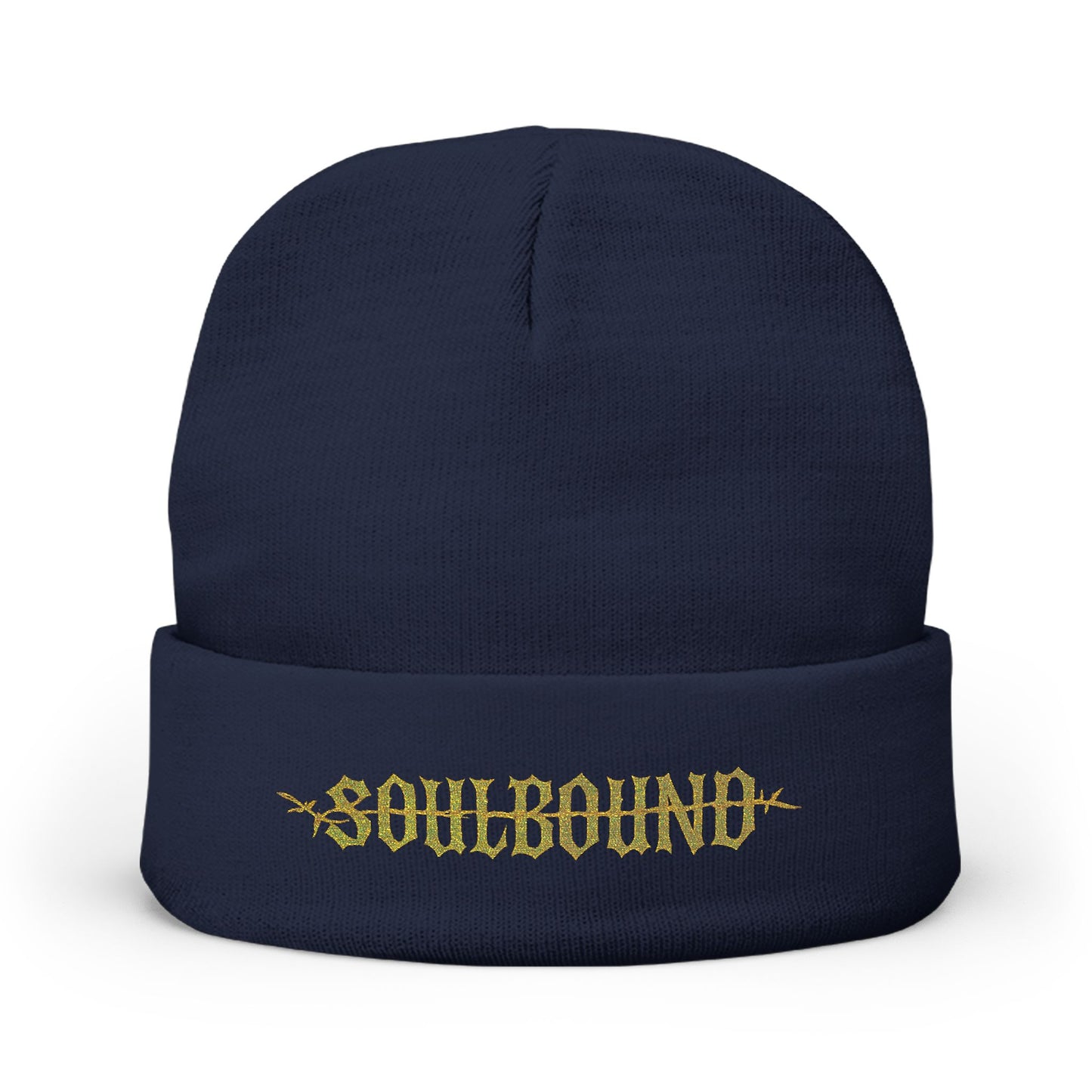 Soulbound Embroidered Knit Beanie | Cozy Winter Hat, Stylish Gift, Casual Accessory, Unisex Beanie, Fall Fashion