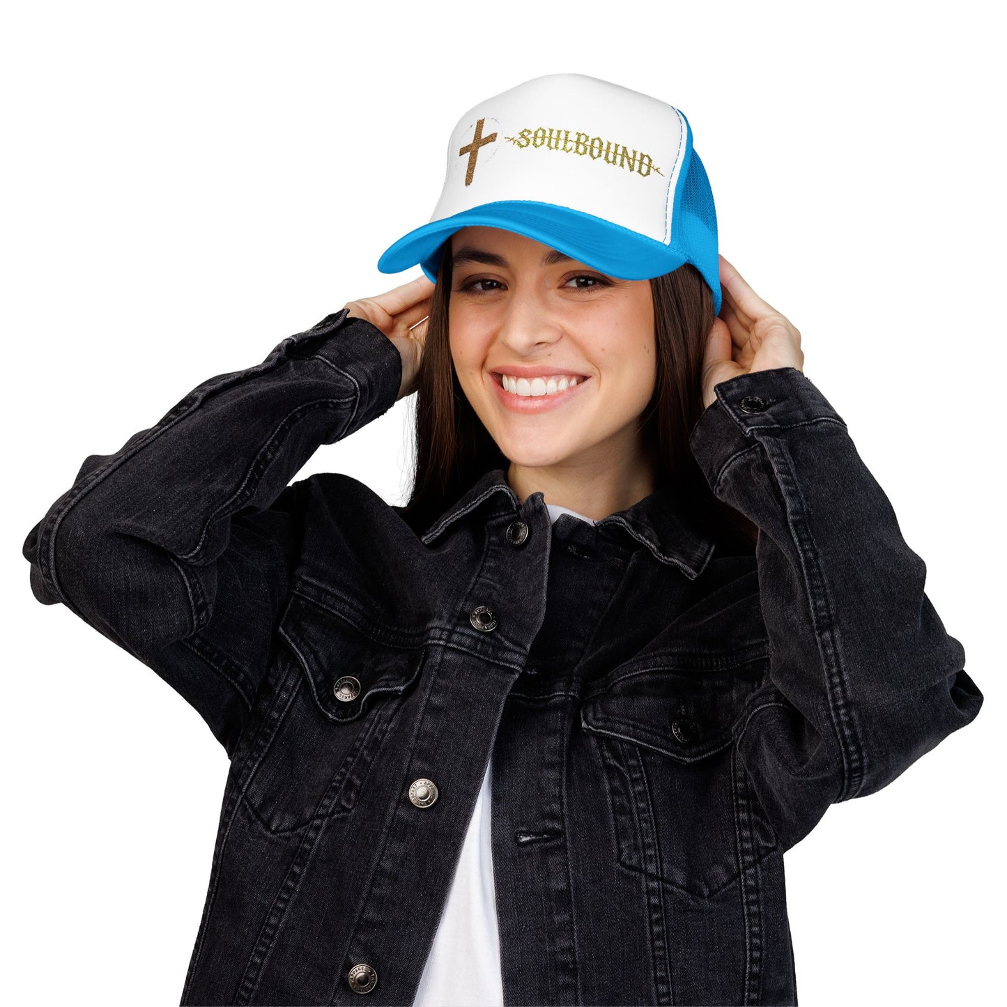 Soulbound Foam Trucker Hat, Faith Hat, Religious Hat, Embroidered Cap, Christian Headwear, Outdoor Hat