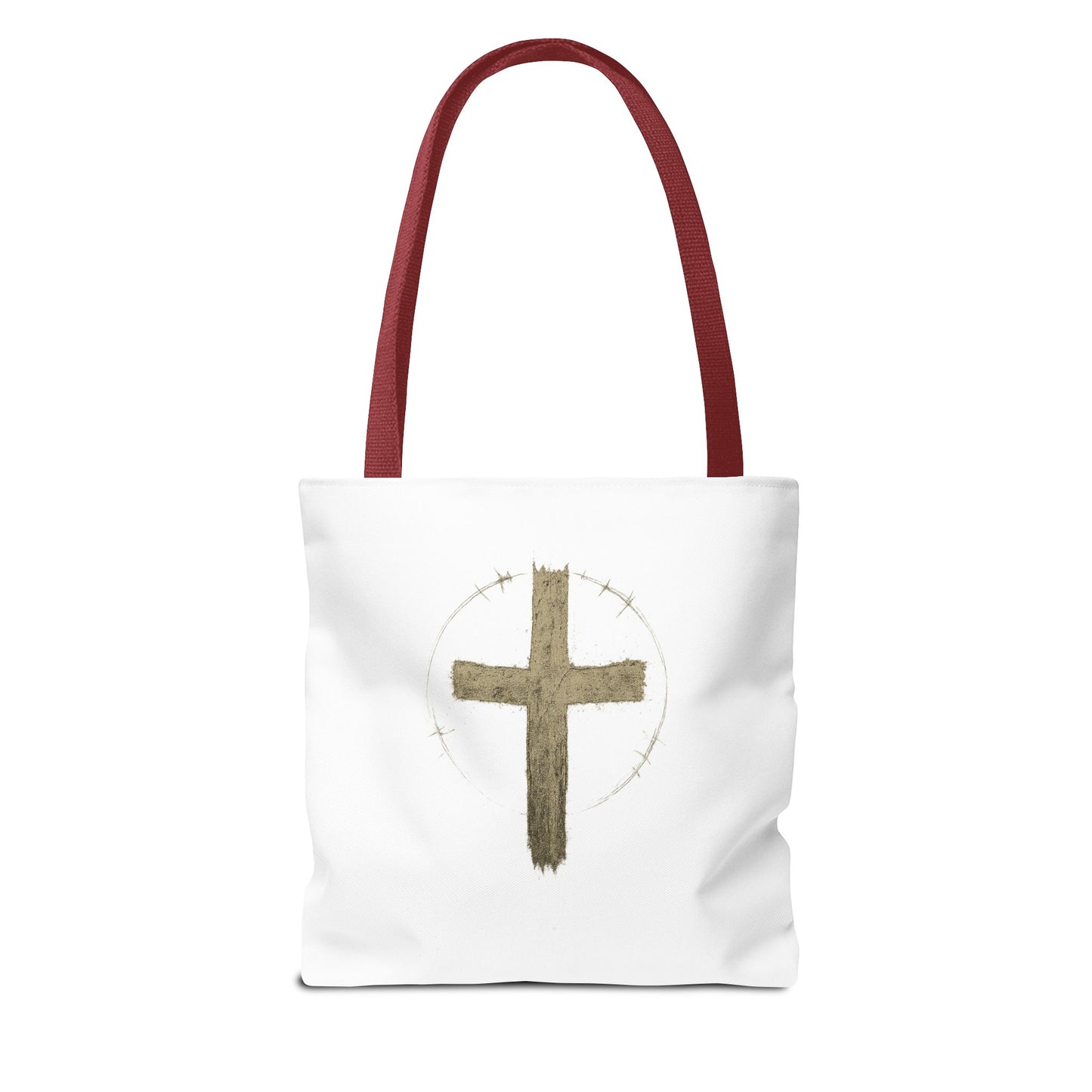 Religious Tote Bag with Sheep Design, Christian Tote, Cross Print Bag, Faith-Inspired Carryall, Unique Church Bag, Spiritual Gift