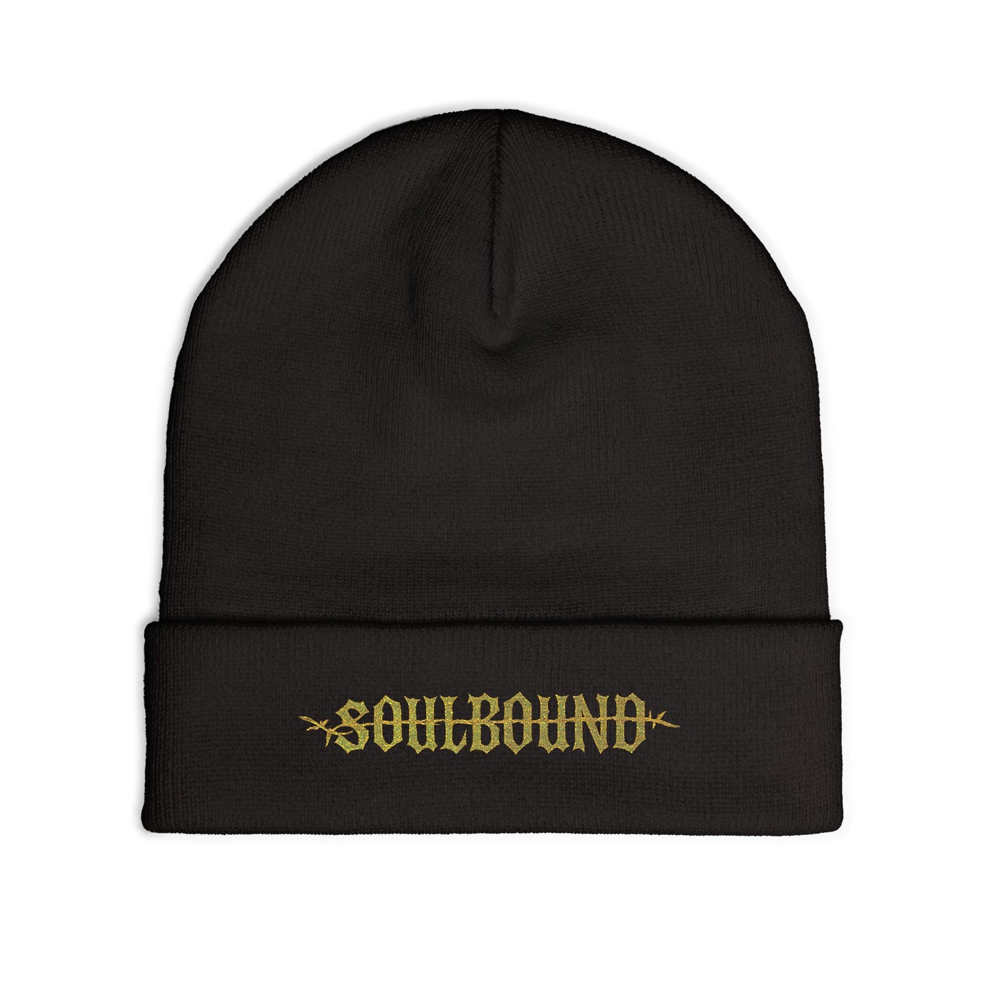Soulbound Embroidered Knit Beanie | Cozy Winter Hat, Stylish Gift, Casual Accessory, Unisex Beanie, Fall Fashion