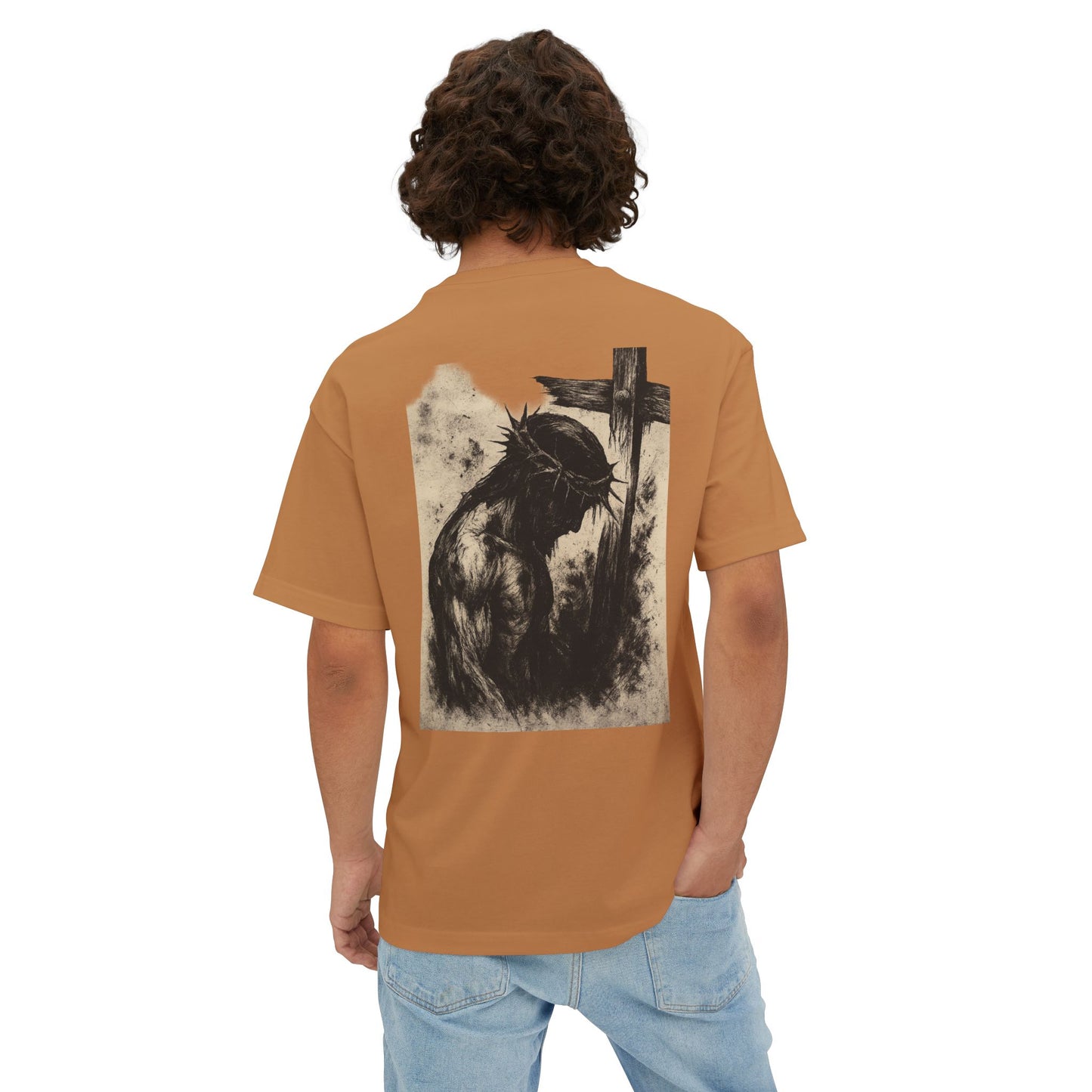 Christian Themed Unisex Oversized Boxy Tee - Faith, Inspirational Gift, Religious Apparel, Casual Wear, Everyday Comfort