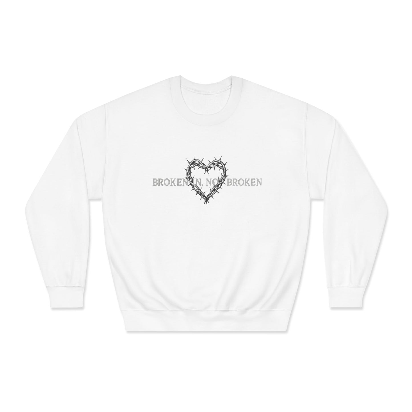 Broken Heart Sweatshirt, Cozy Crewneck, Unisex Fashion, Gift for Him/Her, Fall Winter Essential, Motivational Apparel, Casual Wear