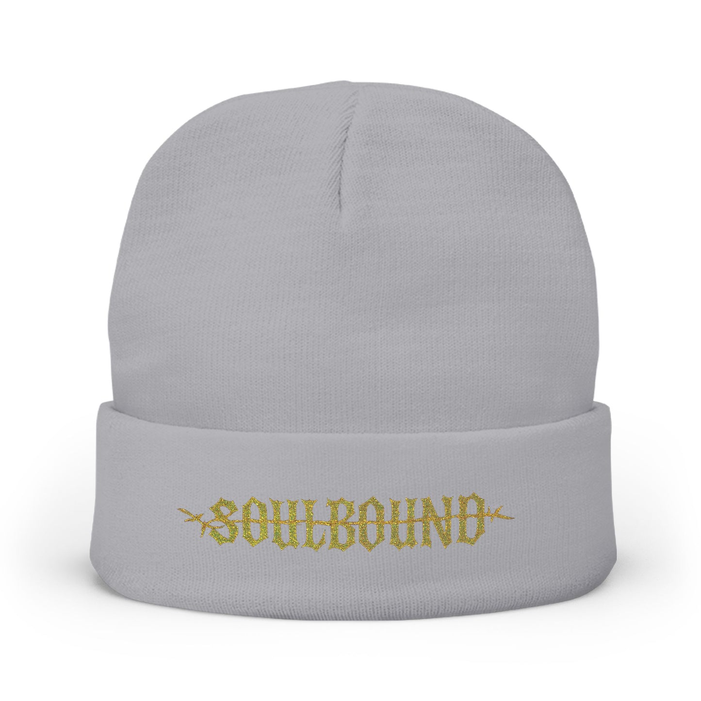 Soulbound Embroidered Knit Beanie | Cozy Winter Hat, Stylish Gift, Casual Accessory, Unisex Beanie, Fall Fashion