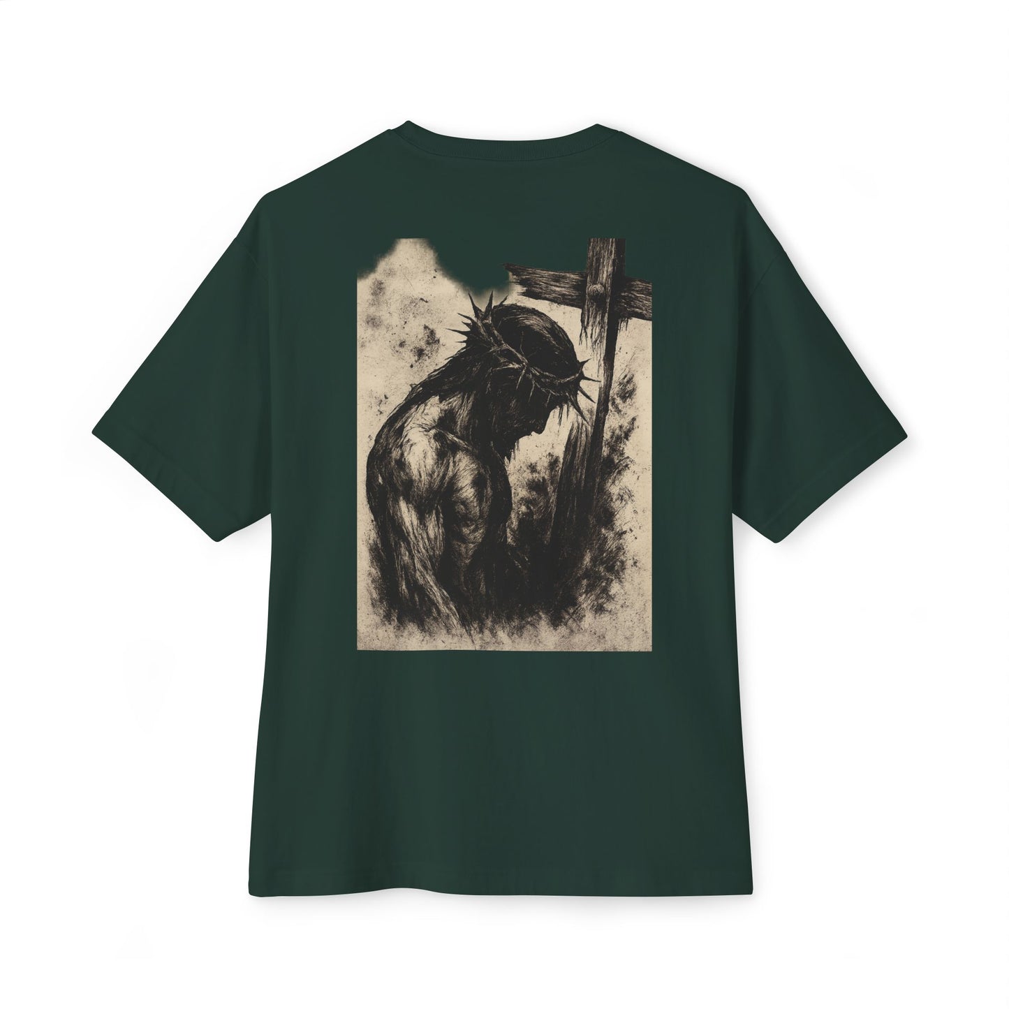 Christian Themed Unisex Oversized Boxy Tee - Faith, Inspirational Gift, Religious Apparel, Casual Wear, Everyday Comfort