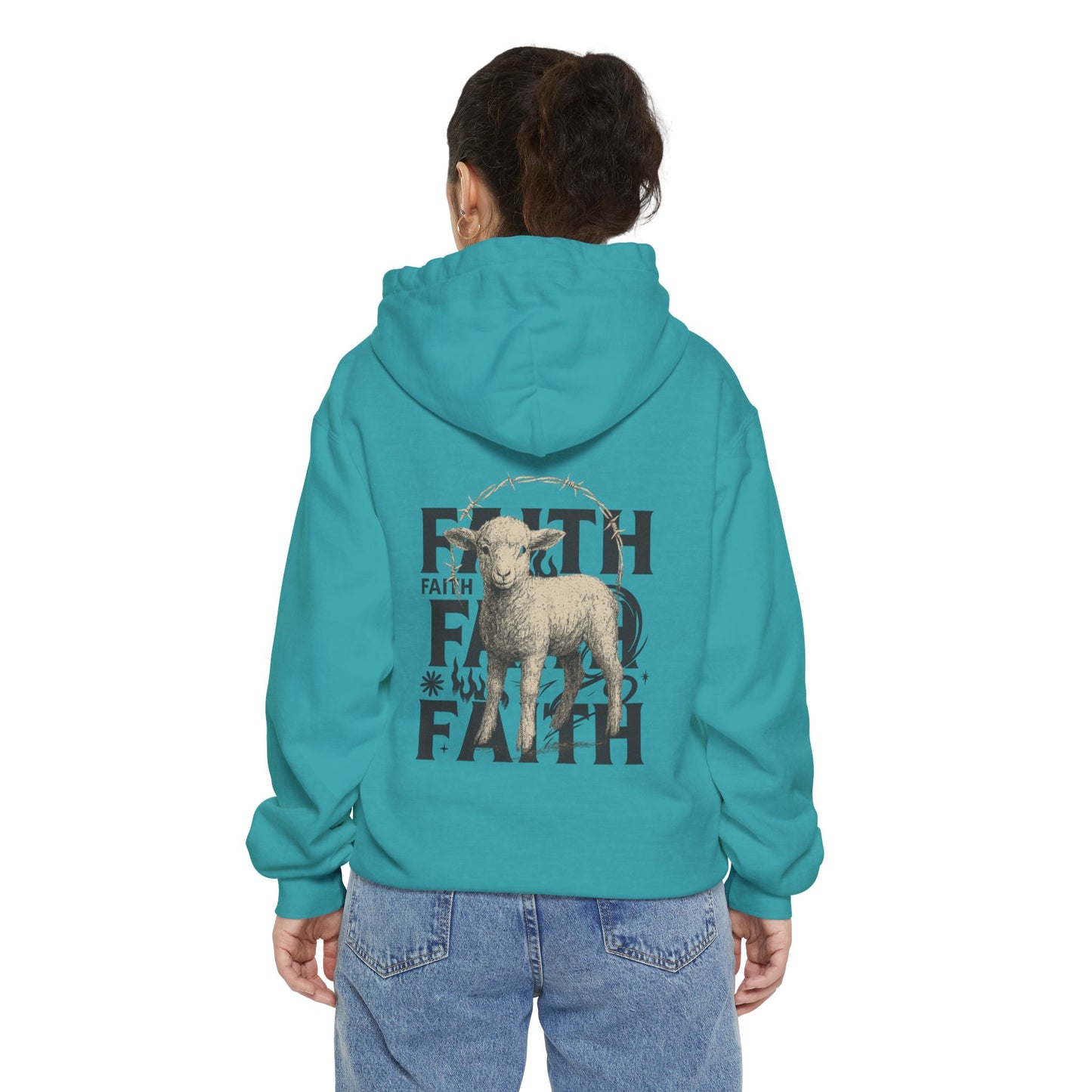 Faith-Themed Unisex Hoodie, Cozy Faith Hoodie, Inspirational Apparel, Dog Lover Gift, Casual Faith Sweatshirt