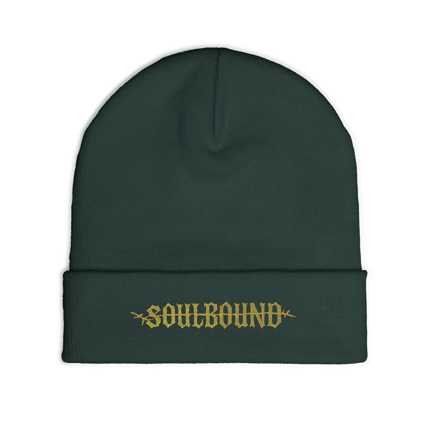 Soulbound Embroidered Knit Beanie | Cozy Winter Hat, Stylish Gift, Casual Accessory, Unisex Beanie, Fall Fashion