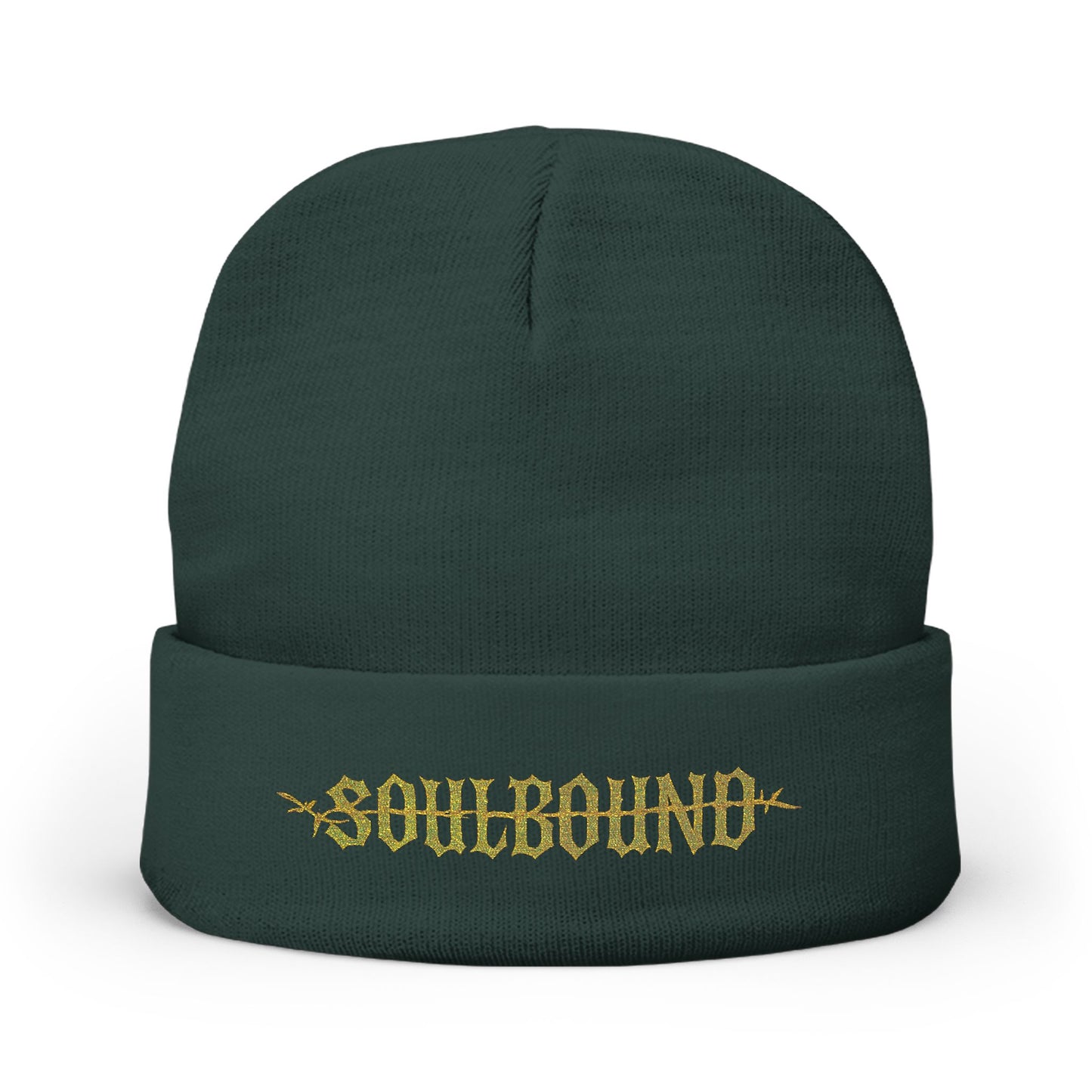 Soulbound Embroidered Knit Beanie | Cozy Winter Hat, Stylish Gift, Casual Accessory, Unisex Beanie, Fall Fashion