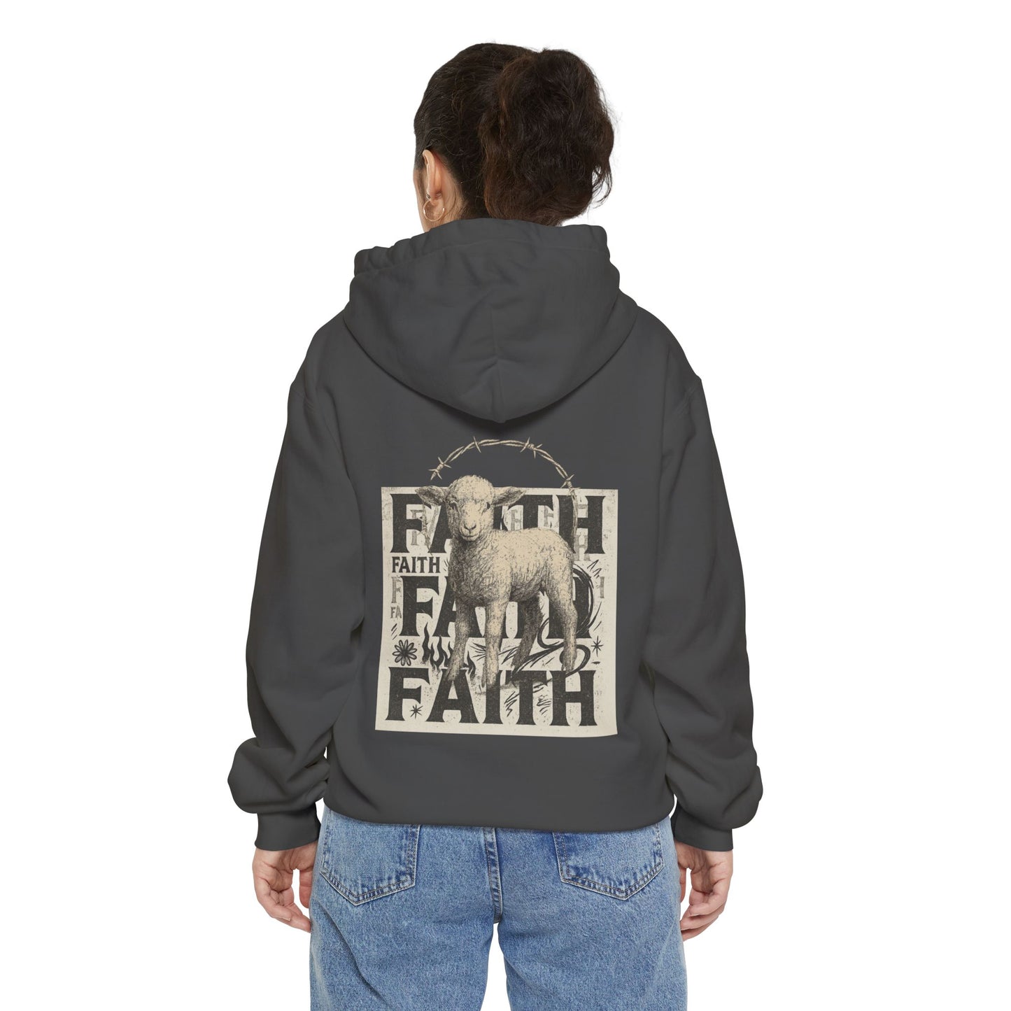 Faith-Themed Unisex Hoodie, Cozy Faith Hoodie, Inspirational Apparel, Dog Lover Gift, Casual Faith Sweatshirt