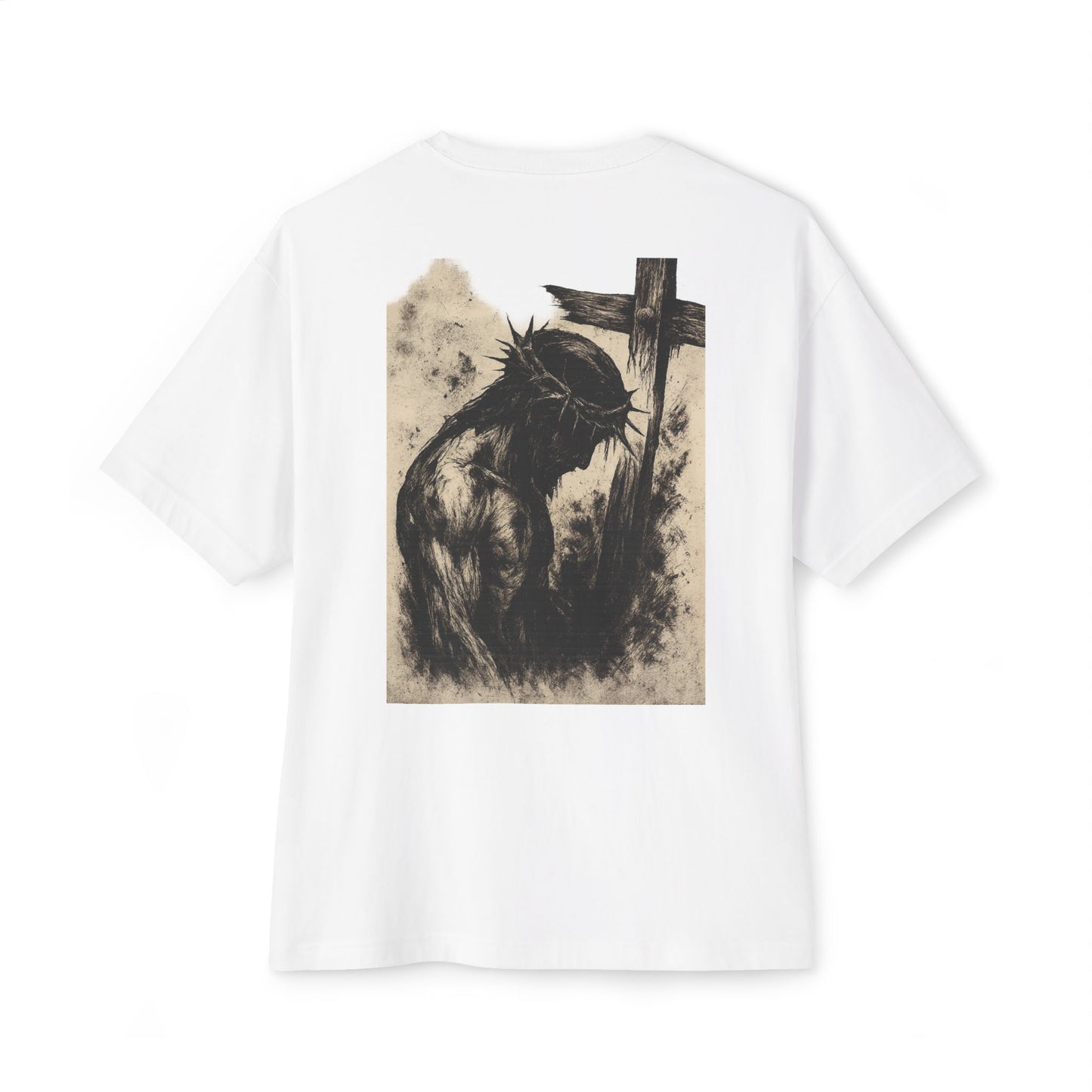 Christian Themed Unisex Oversized Boxy Tee - Faith, Inspirational Gift, Religious Apparel, Casual Wear, Everyday Comfort