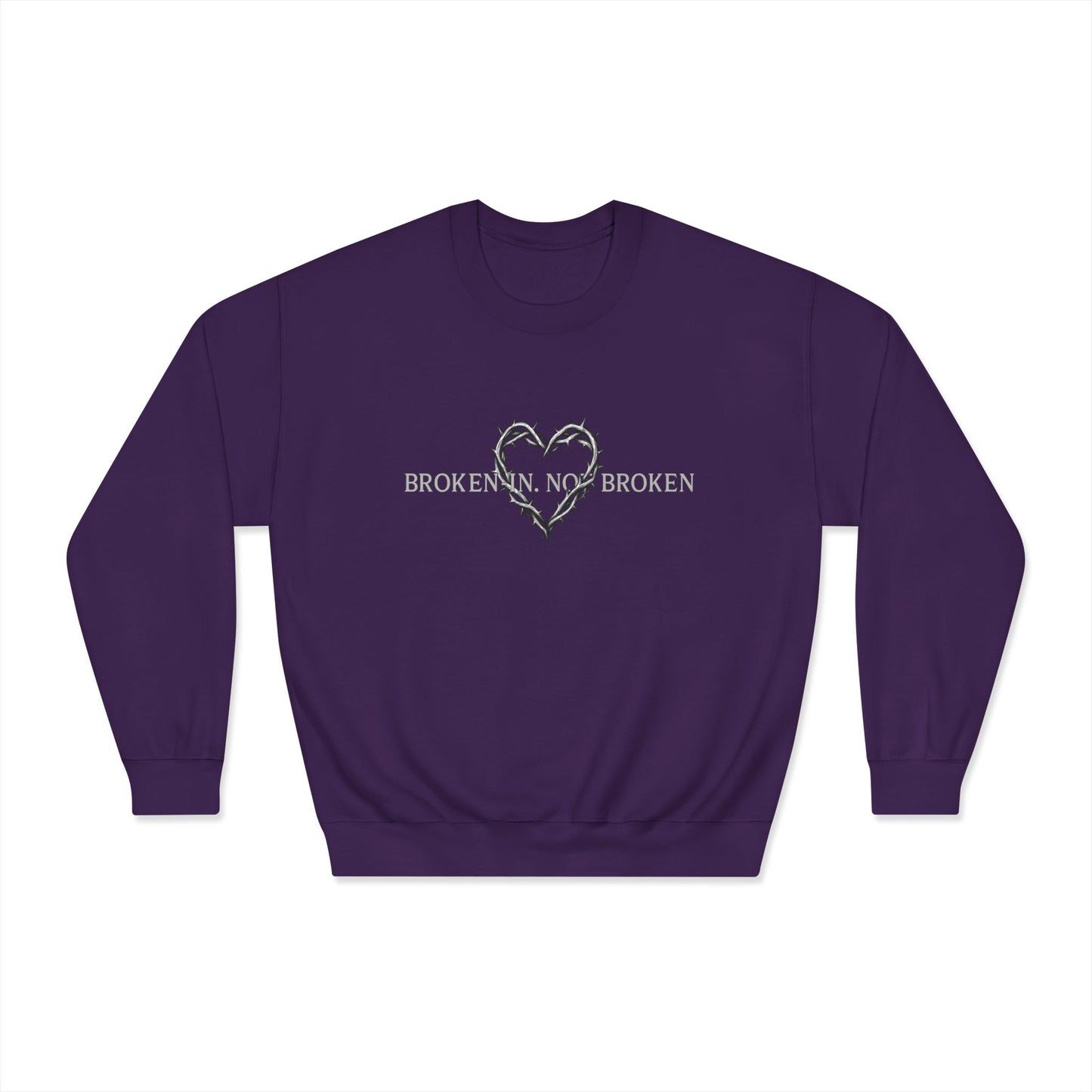 Broken Heart Sweatshirt, Cozy Crewneck, Unisex Fashion, Gift for Him/Her, Fall Winter Essential, Motivational Apparel, Casual Wear