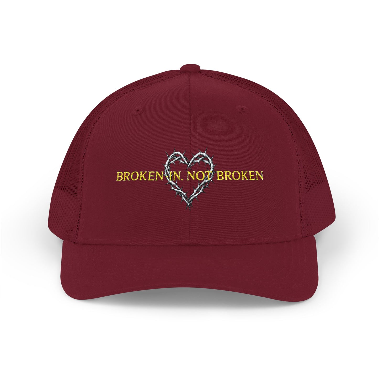 Broken Not Broken Snapback Trucker Cap, Recovery Hat, Motivational Gift, Embroidered Cap, Casual Gear, Father's Day Cap